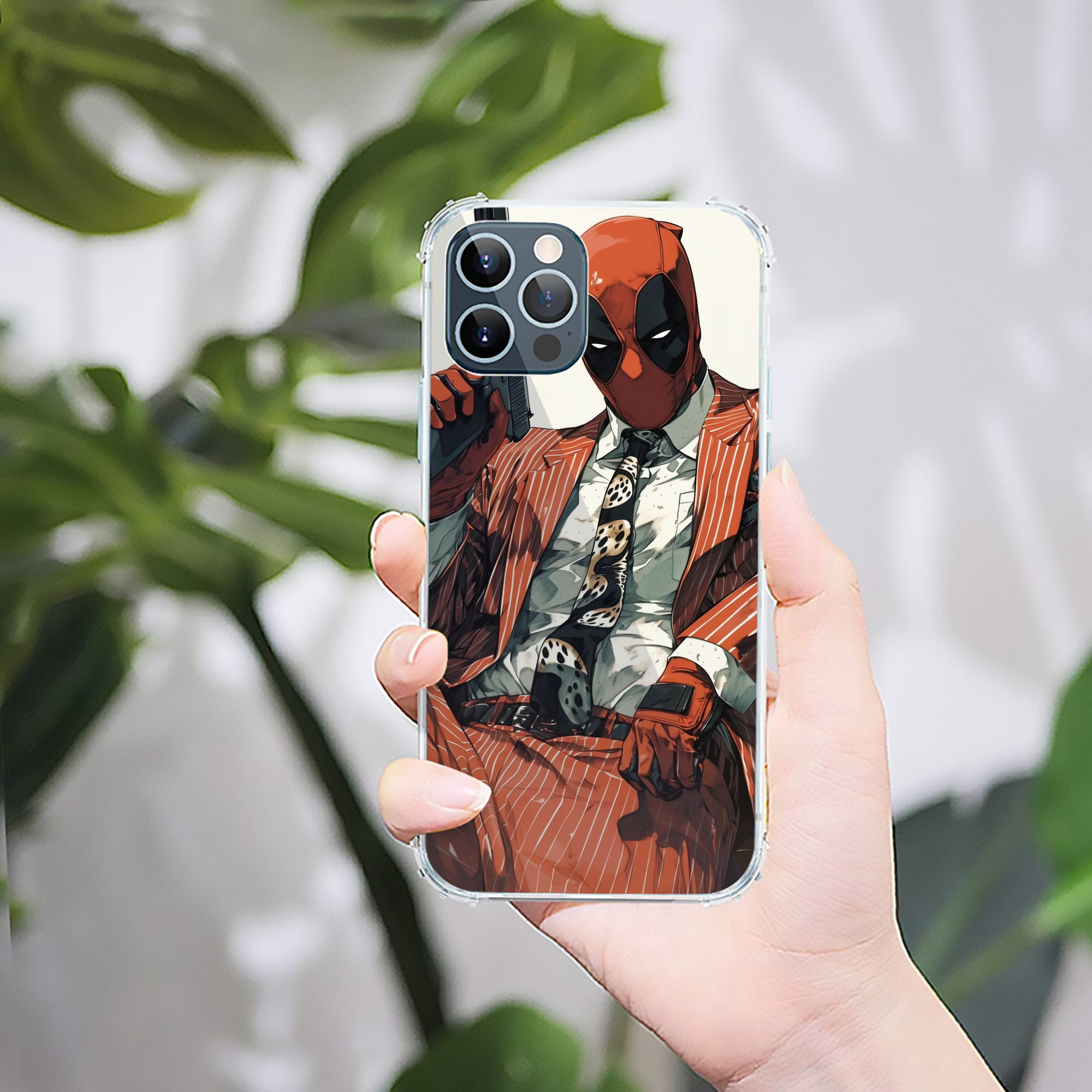 （画像用） Deadpool デッドプール 【iPhone 12シリーズ対応】透明スマホケース（クリアソフトケース）
